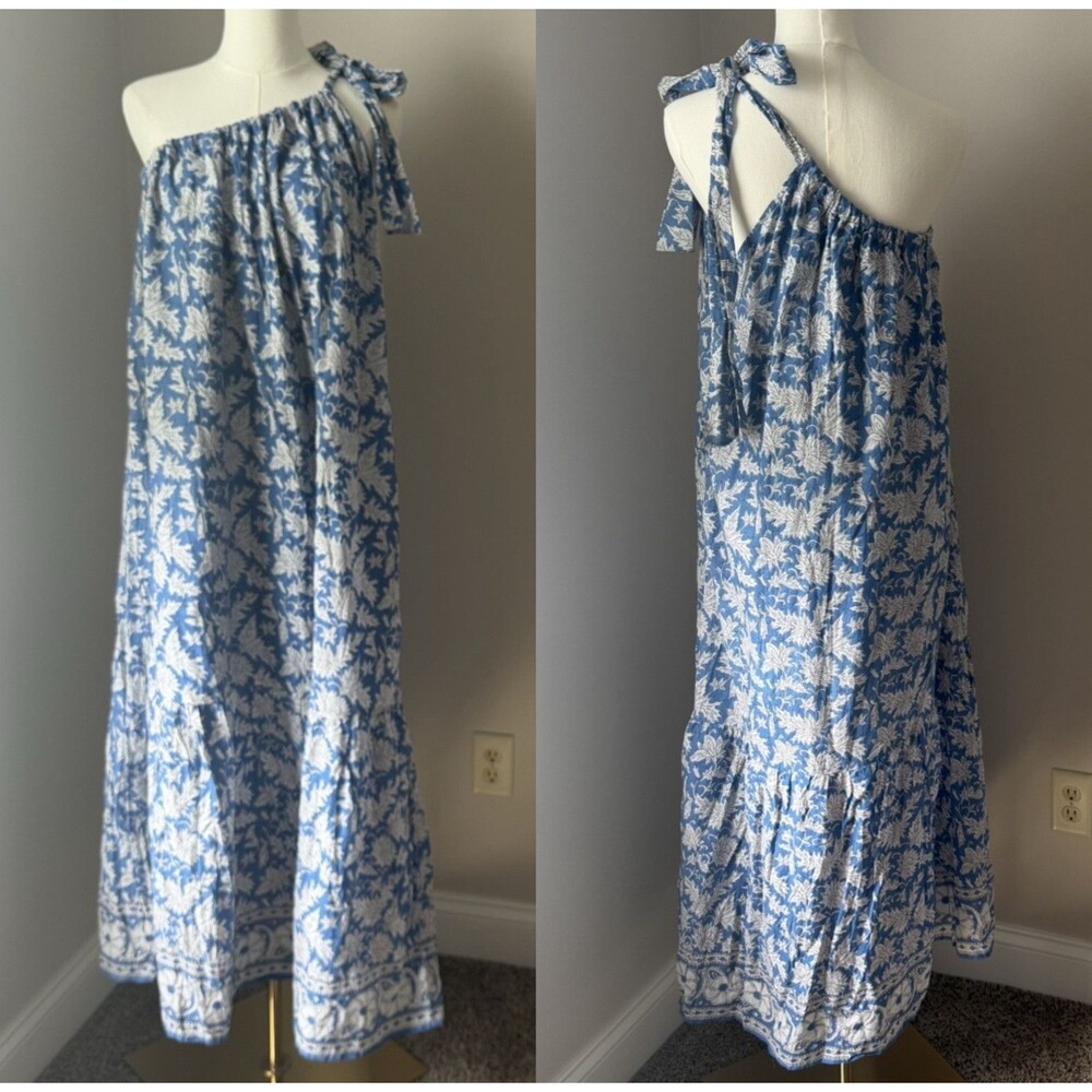 NWT Velvet by Graham & Spencer Joanna Floral Coastal Summer Beach Maxi Dress M